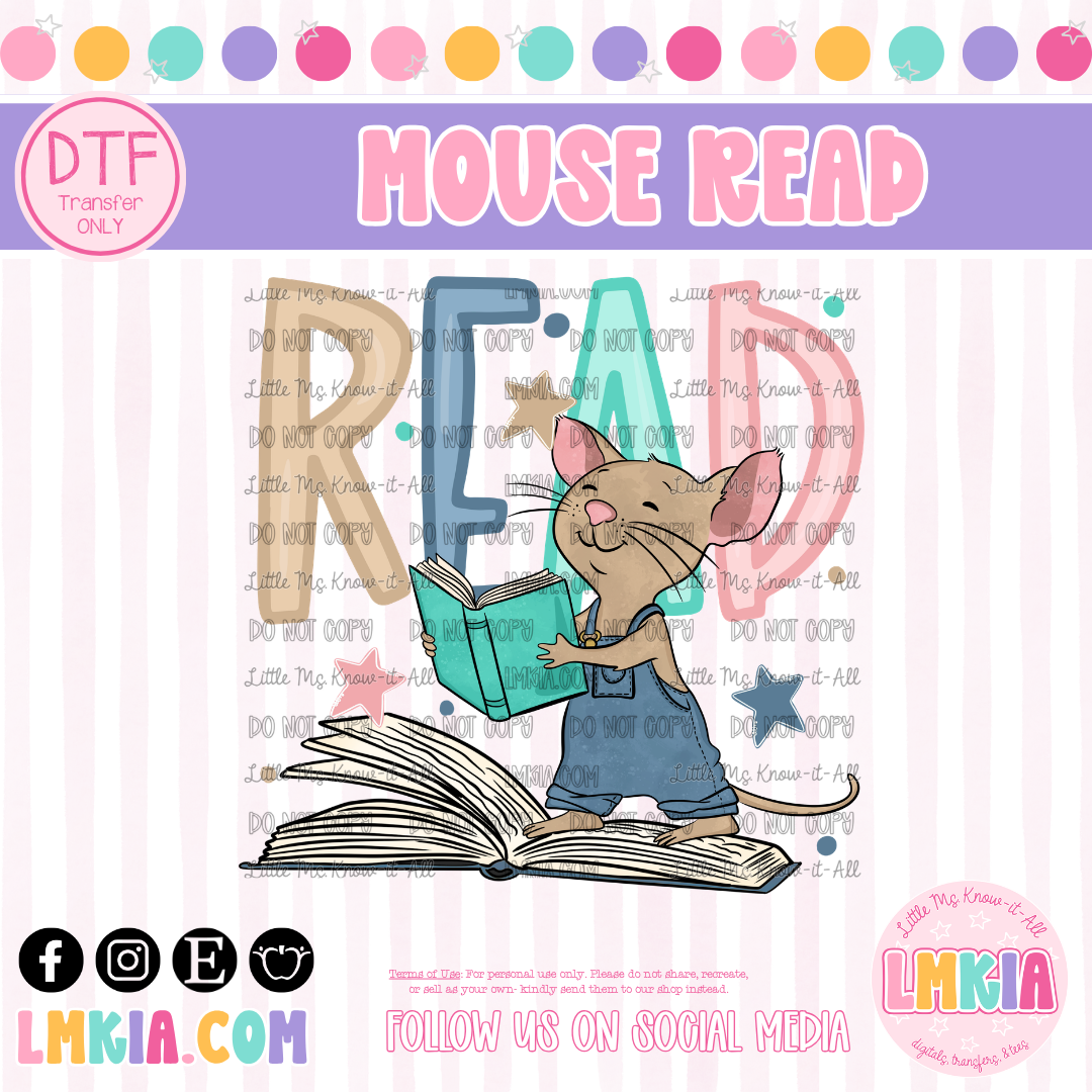 Mouse Read DTF Transfer
