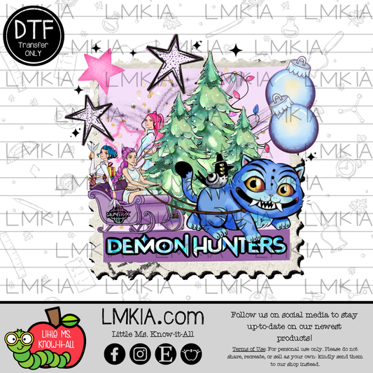 Demon Christmas Stamp DTF Transfer