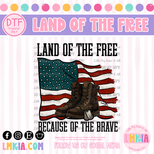 Land of the Free DTF Transfer