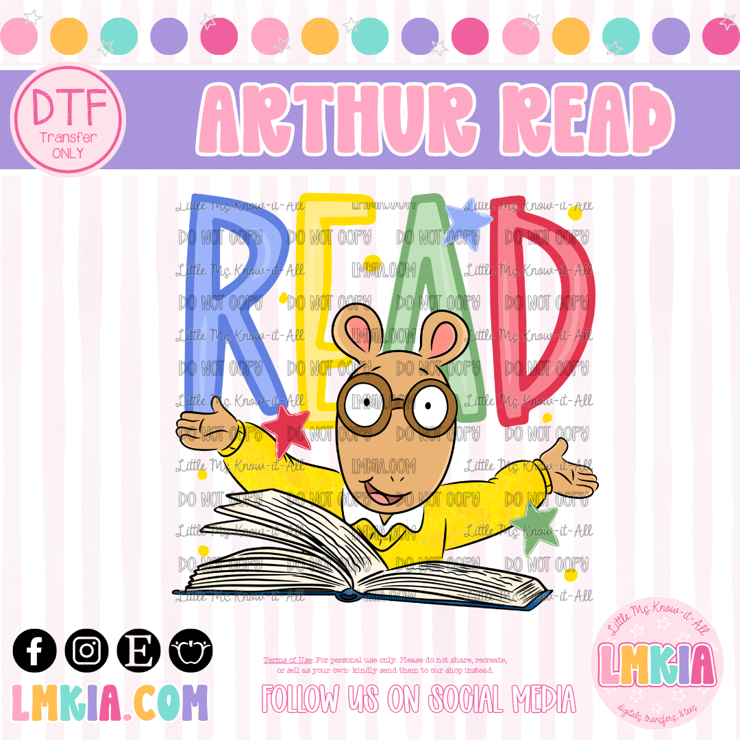 Glasses Kid Read DTF Transfer