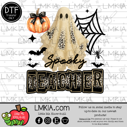 Spooky Teacher DTF Transfer
