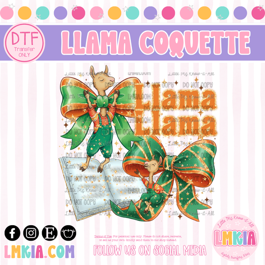 Llama Coquette DTF Transfer
