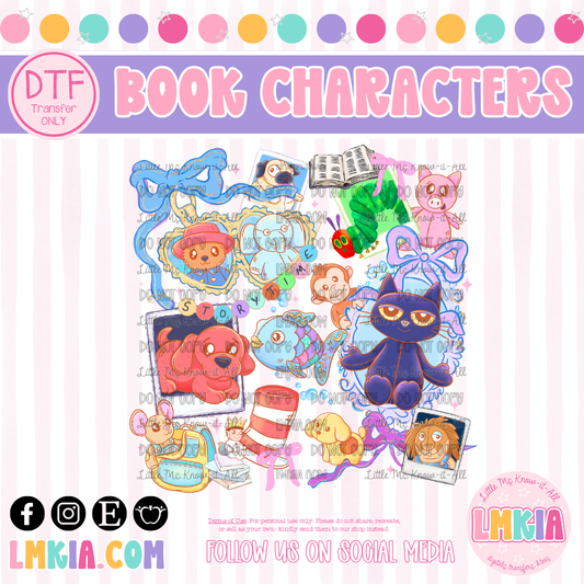 Book Characters Coquette DTF Transfer