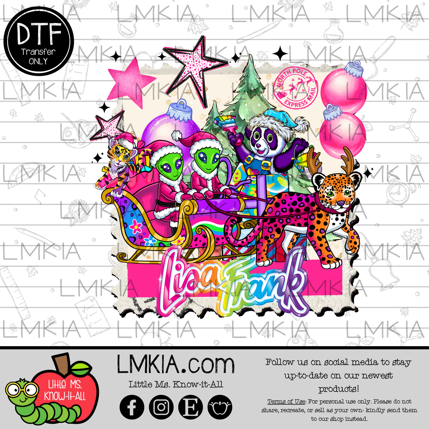 LF Christmas Stamp DTF Transfer