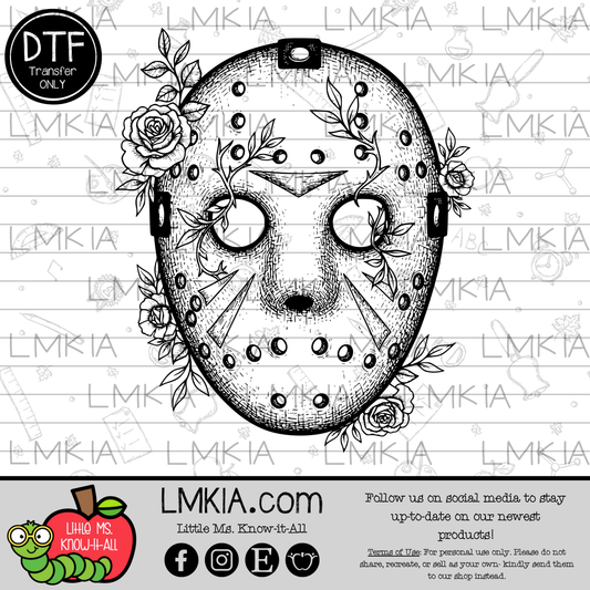 Spooky Floral Jason DTF Transfer