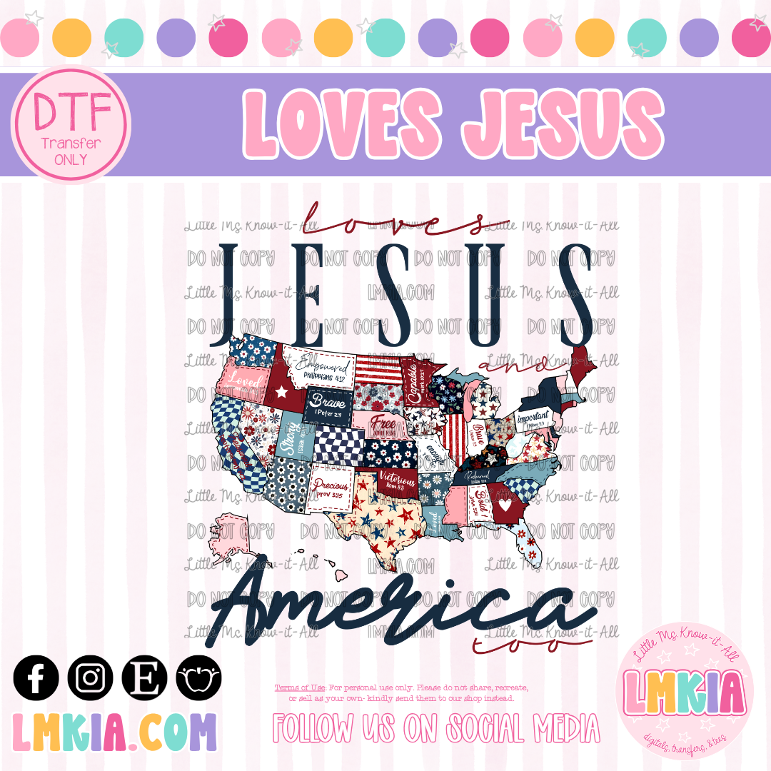 Loves Jesus DTF Transfer