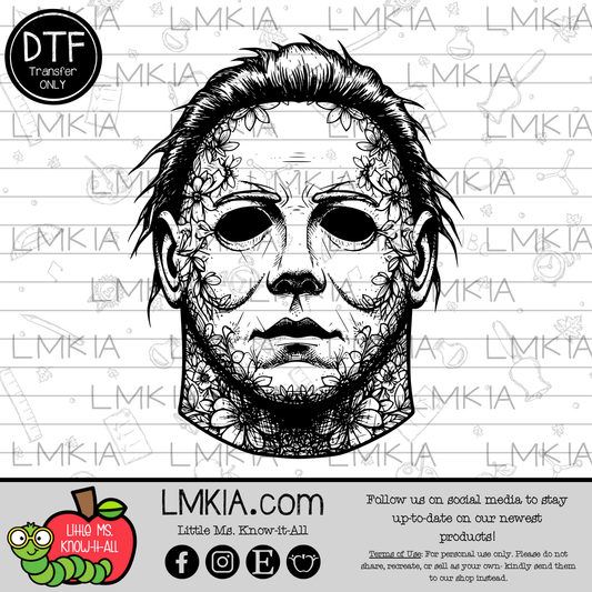 Spooky Floral Michael DTF Transfer