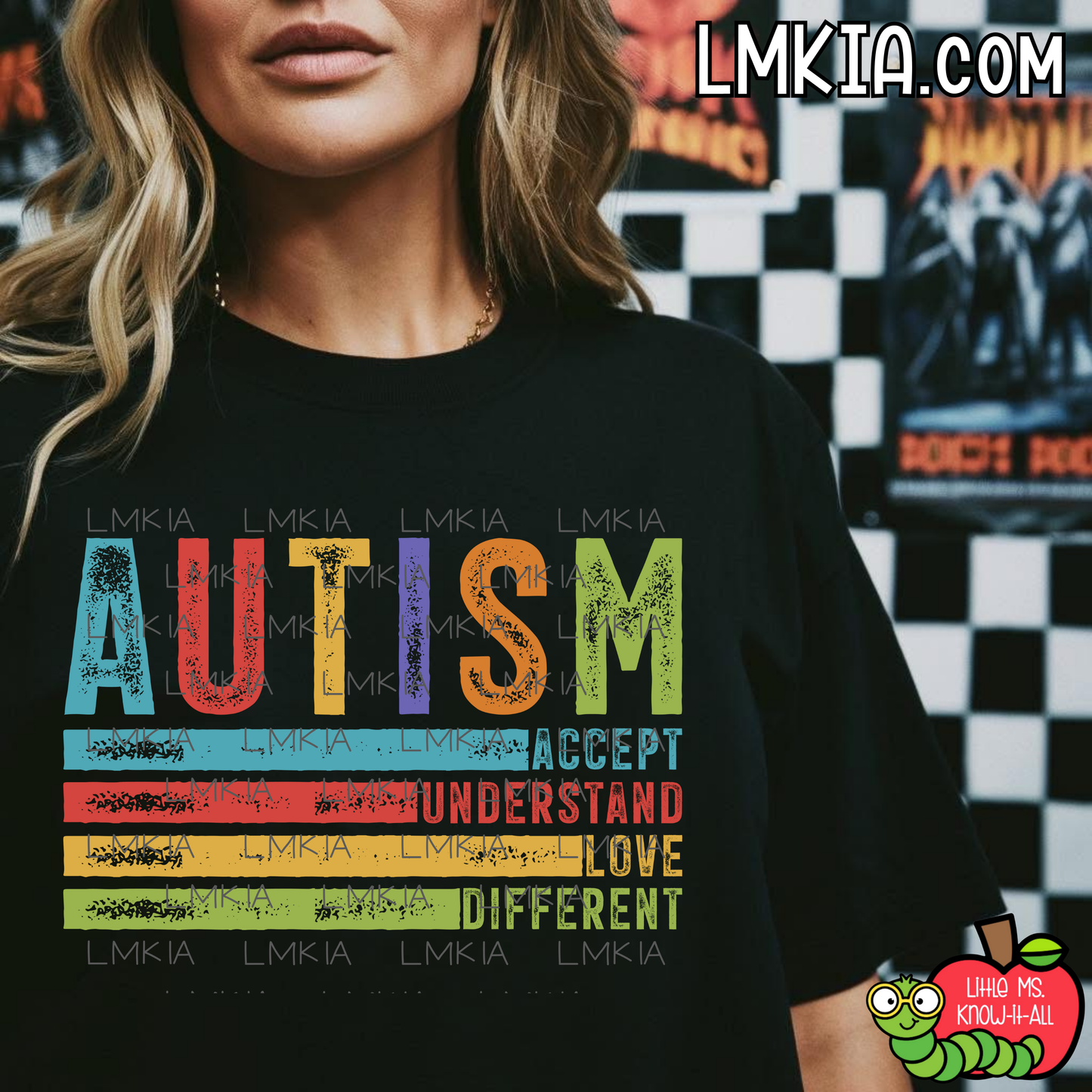 Autism Striped Distressed T-Shirt