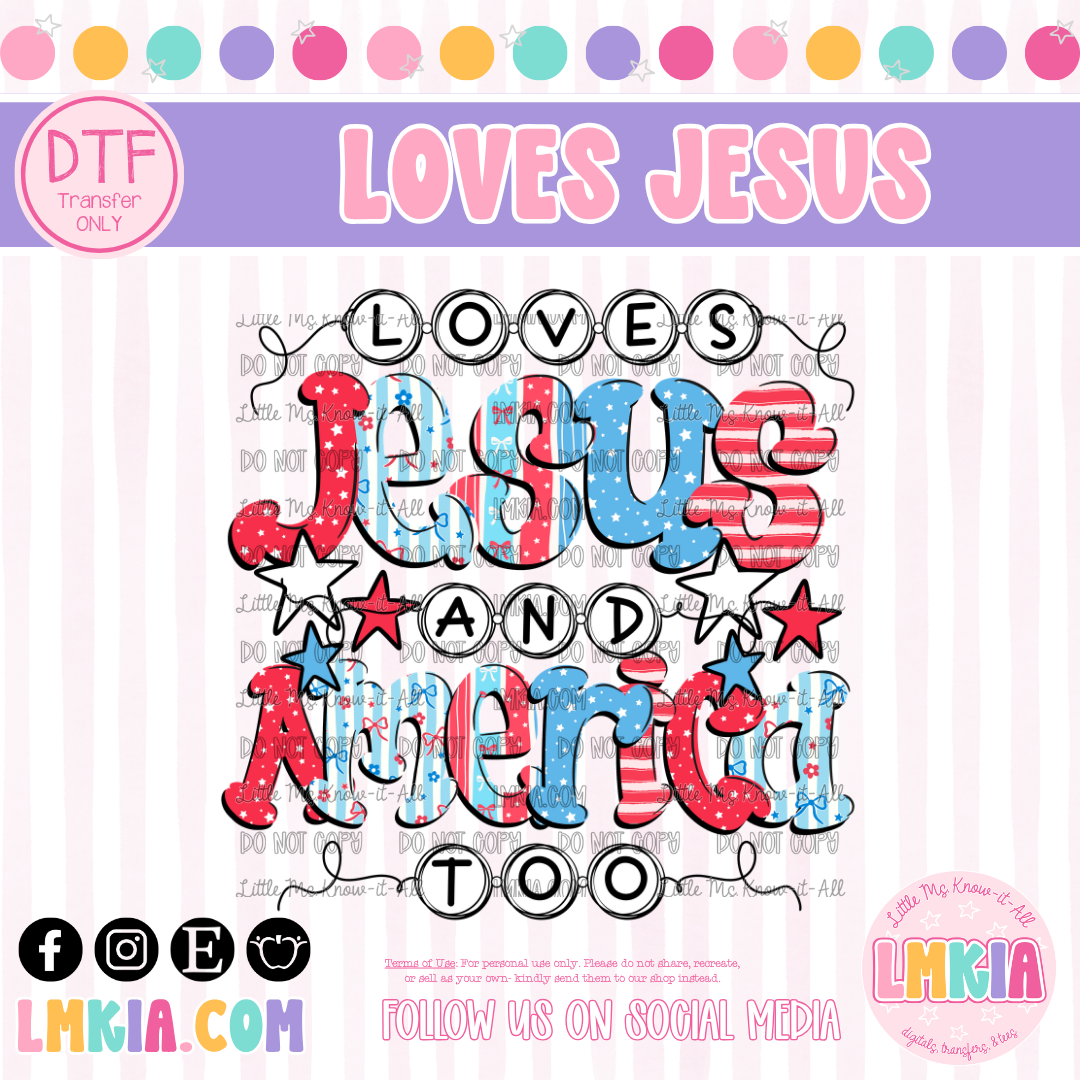 Loves Jesus DTF Transfer