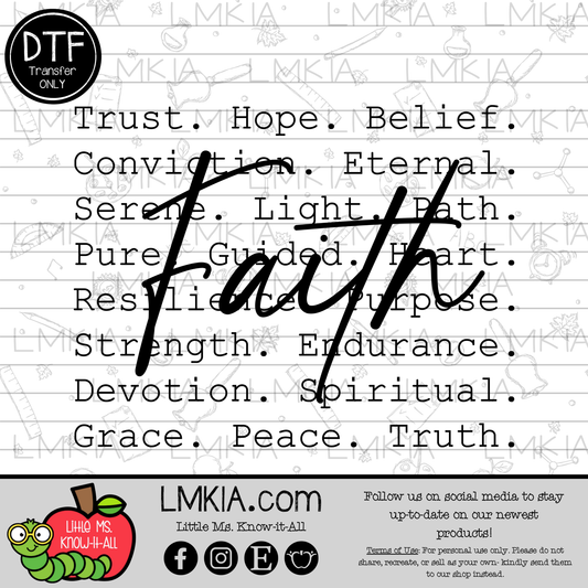 Faith Collage DTF Transfer