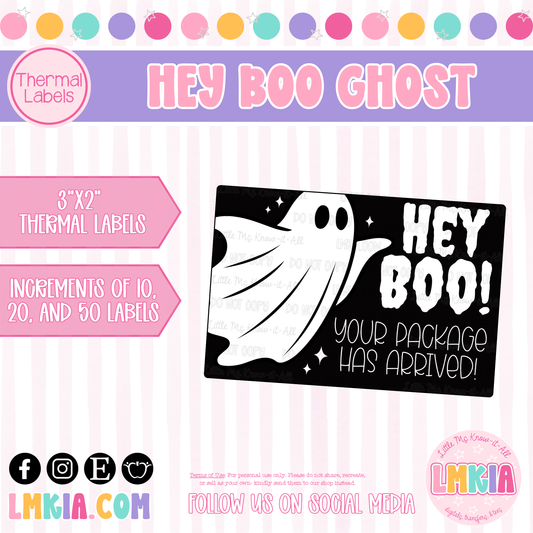 Hey Boo Thermal Labels
