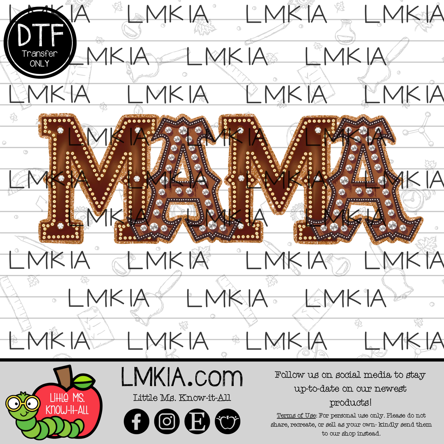 Mama Western Marquee DTF Transfer