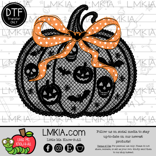 Lacey Pumpkin DTF Transfer