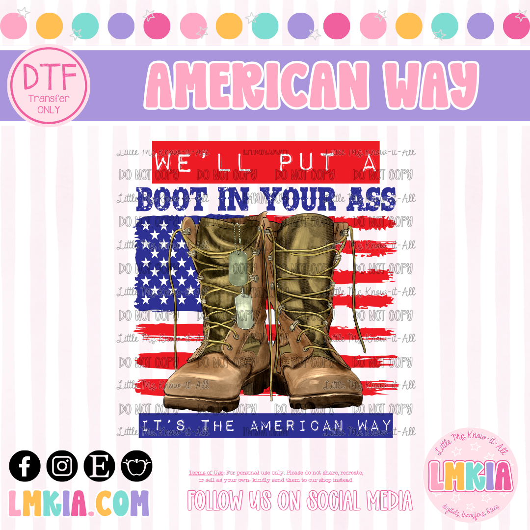 American Way DTF Transfer