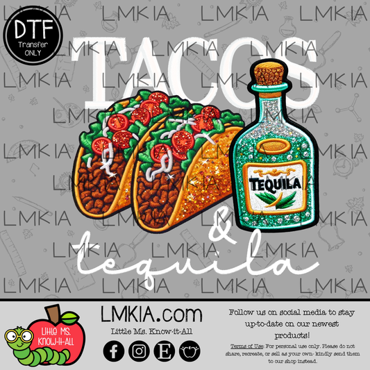 Tacos & Tequila DTF Transfer