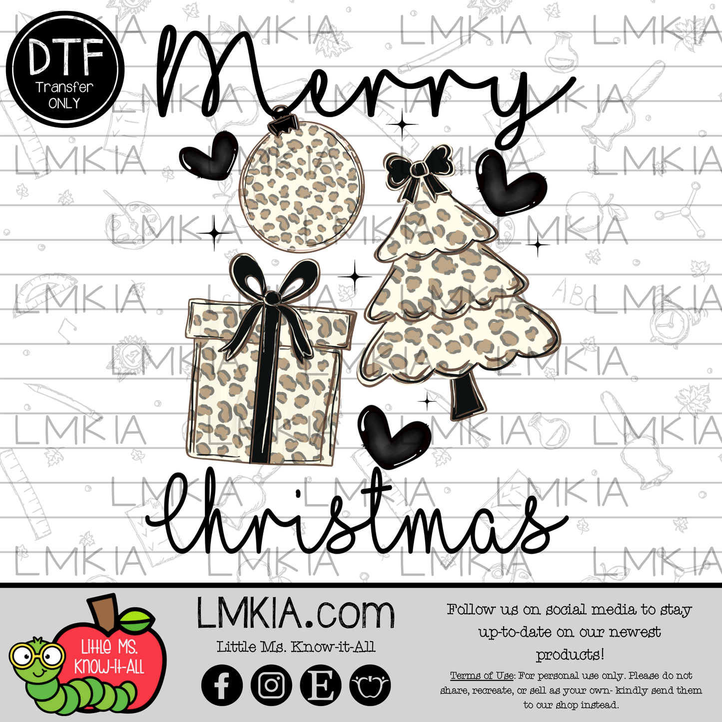 Merry Christmas DTF Transfer