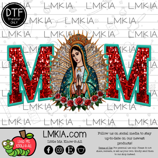 Mom Virgen DTF Transfer