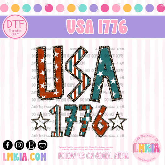 USA 1776 DTF Transfer