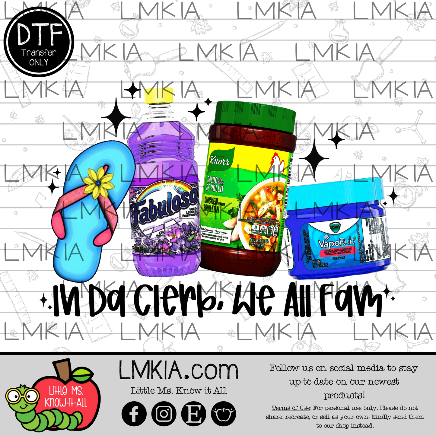 We All Fam Mexican DTF Transfer