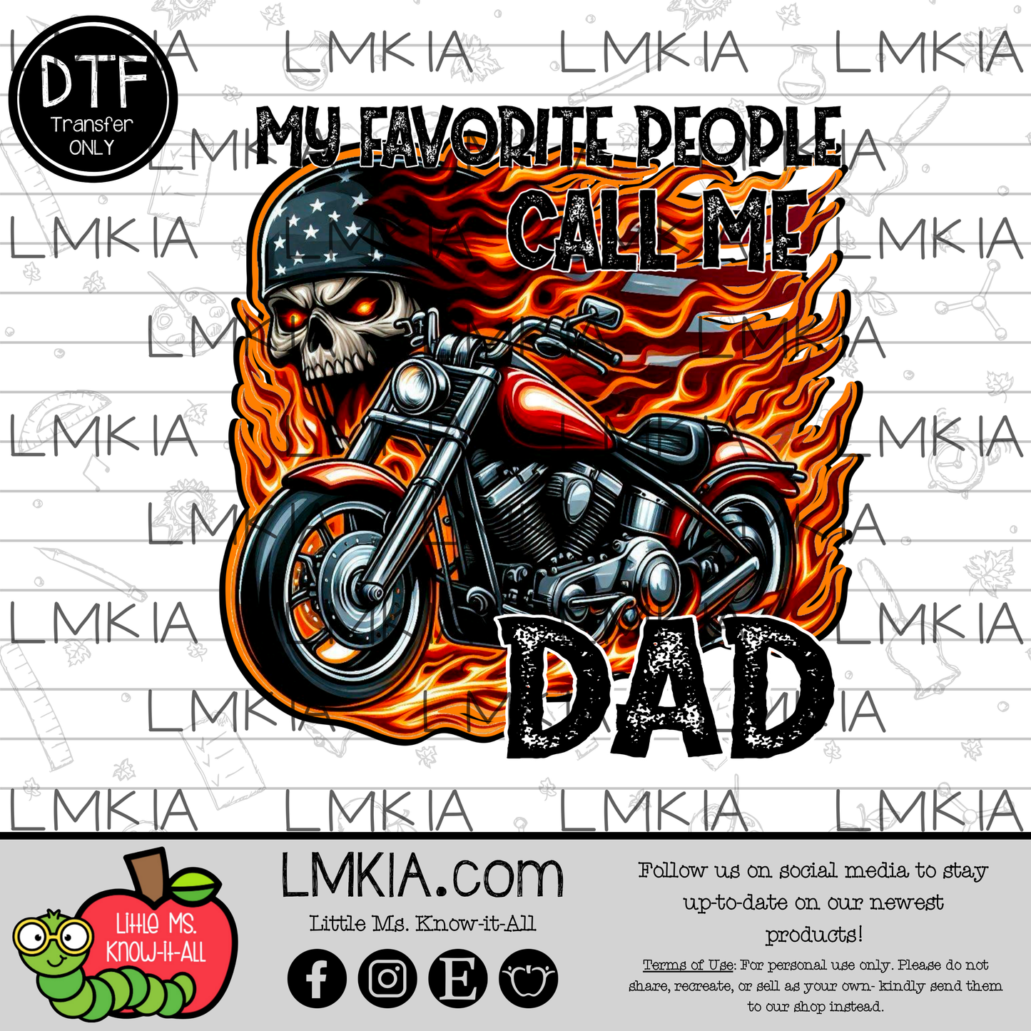 My Favorite People Call Me Dad DTF Transfer