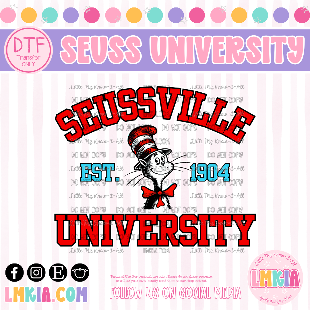 Cat University DTF Transfer
