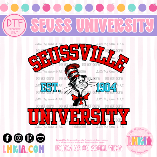Cat University DTF Transfer