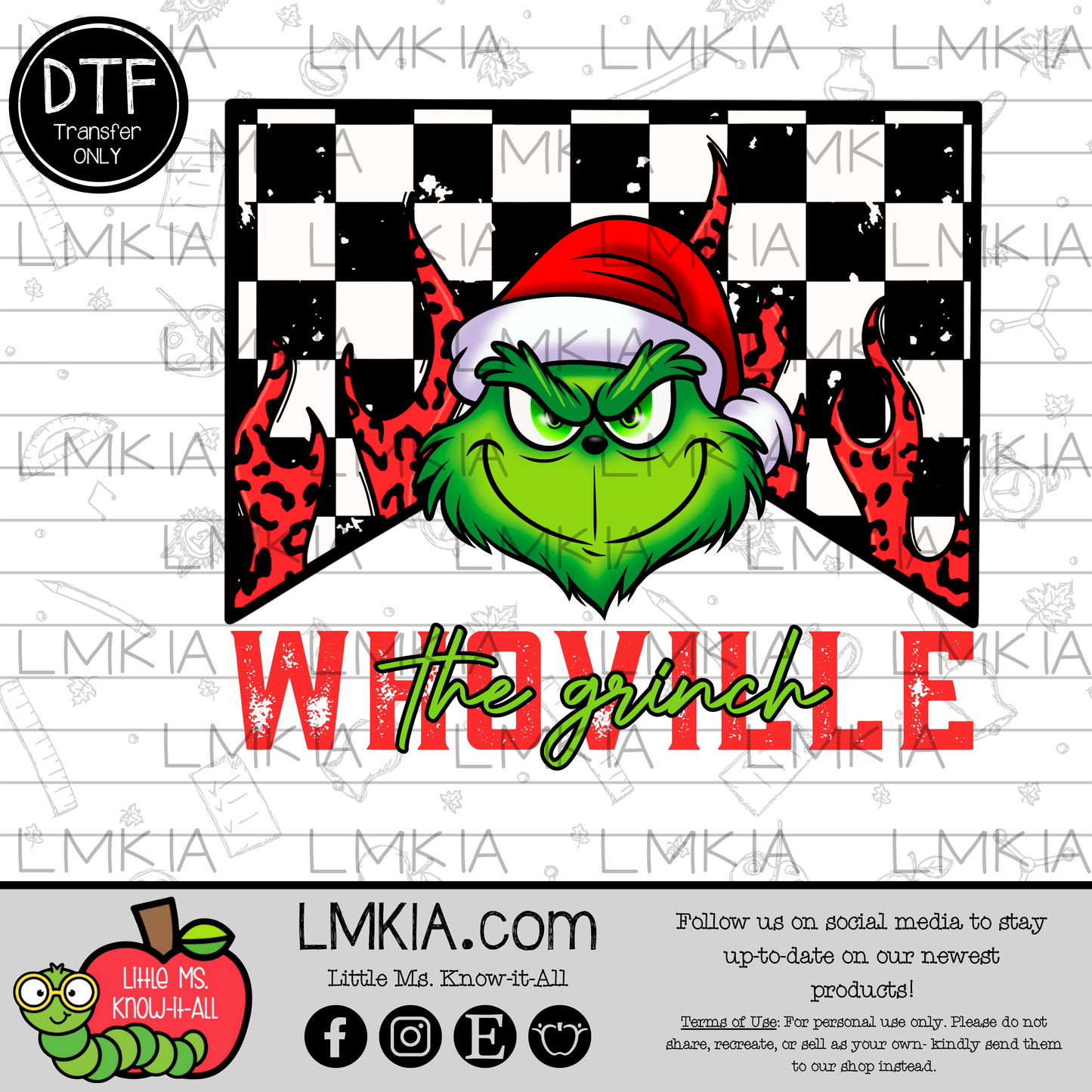 Flame Christmas DTF Transfer