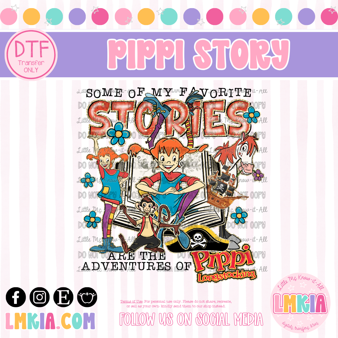 Pippi Story DTF Transfer