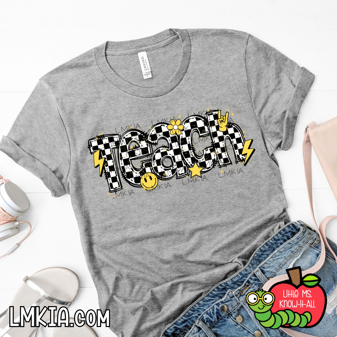 Checkered Smiley T-Shirt