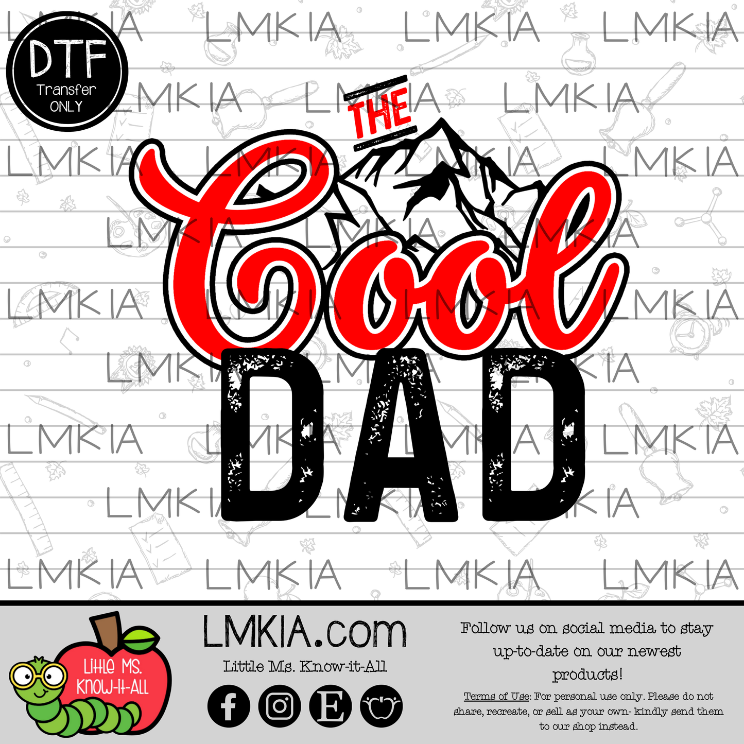 The Cool Dad DTF Transfer