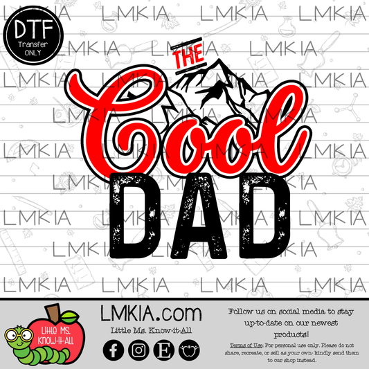 The Cool Dad DTF Transfer