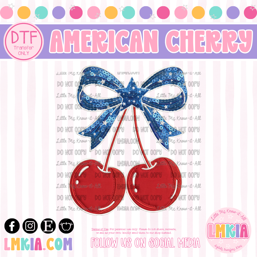 American Cherry DTF Transfer