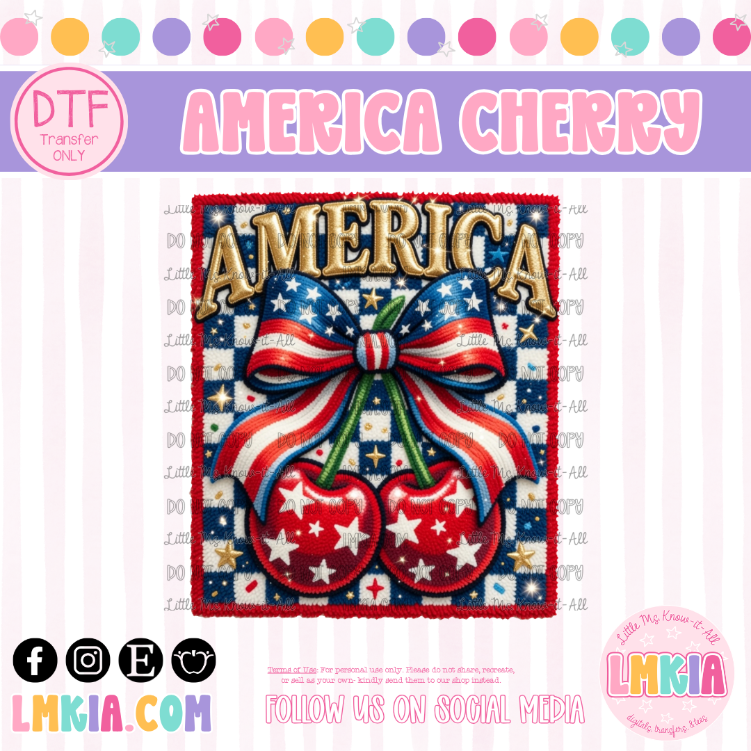 America Cherry DTF Transfer