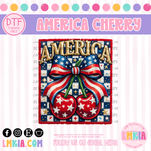 America Cherry DTF Transfer