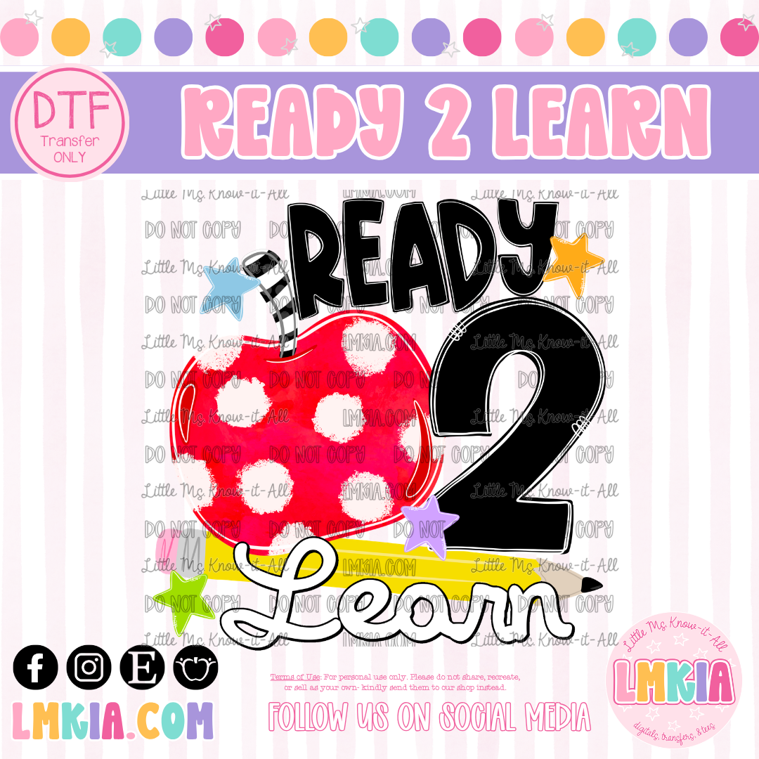 Ready 2 Learn DTF Transfer