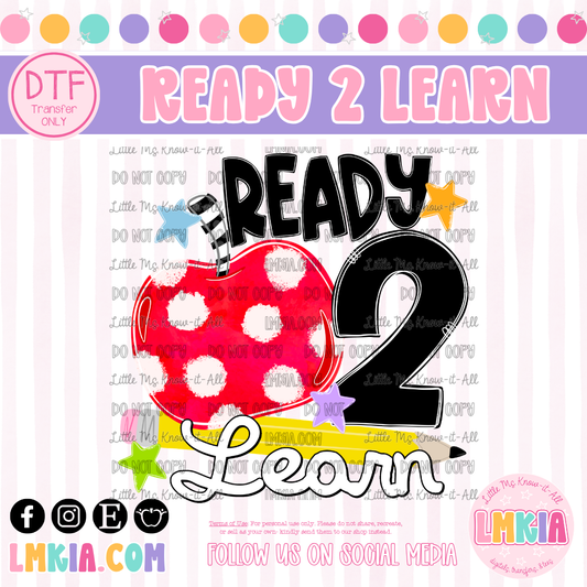 Ready 2 Learn DTF Transfer
