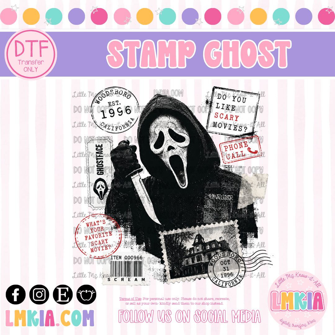 Stamps Ghost DTF Transfer