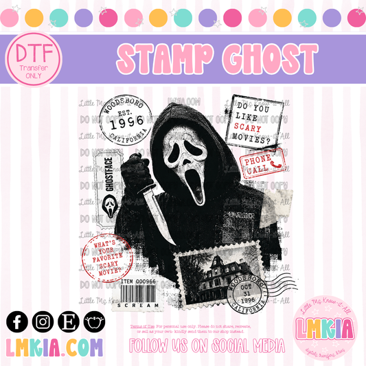 Stamps Ghost DTF Transfer