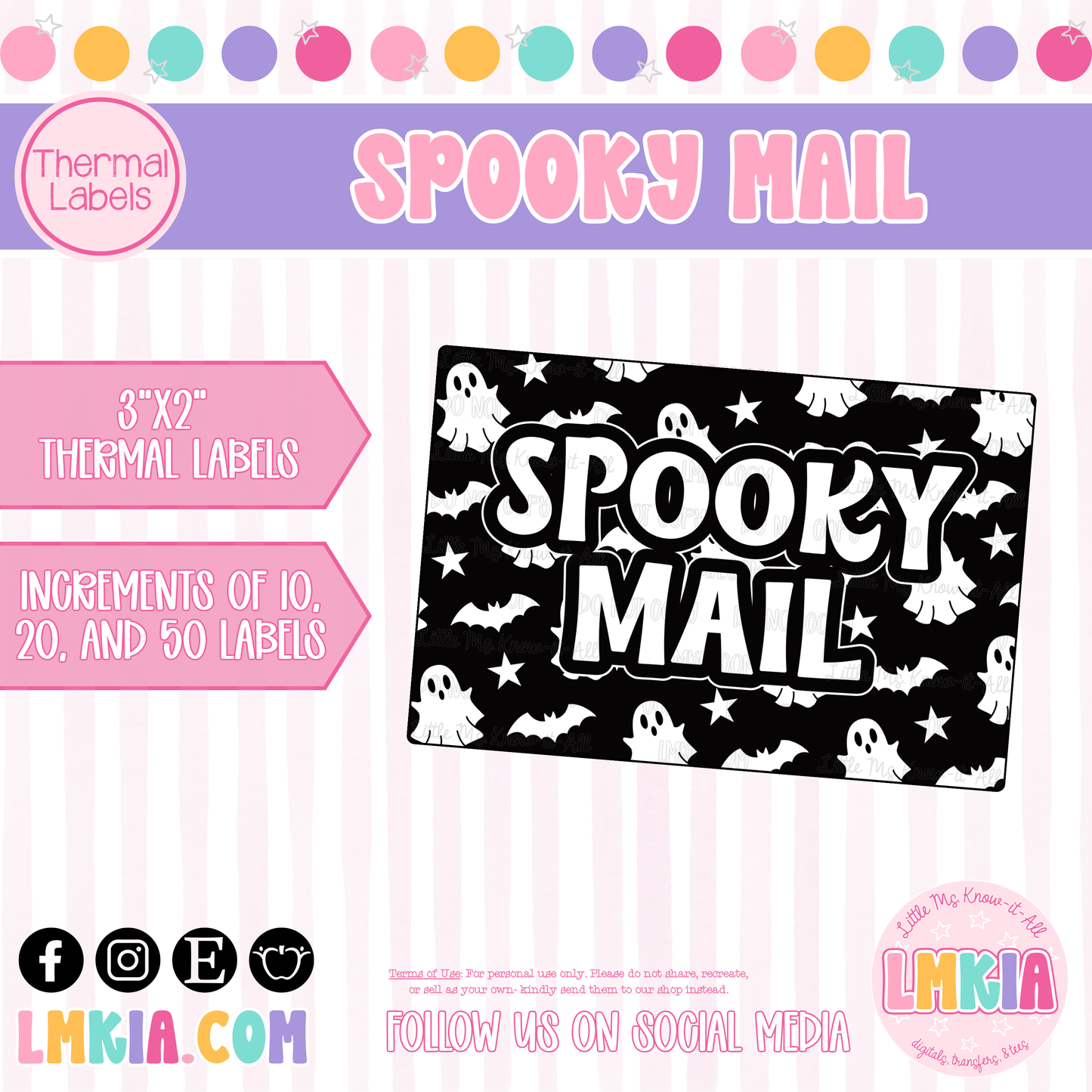 Spooky Mail Thermal Labels
