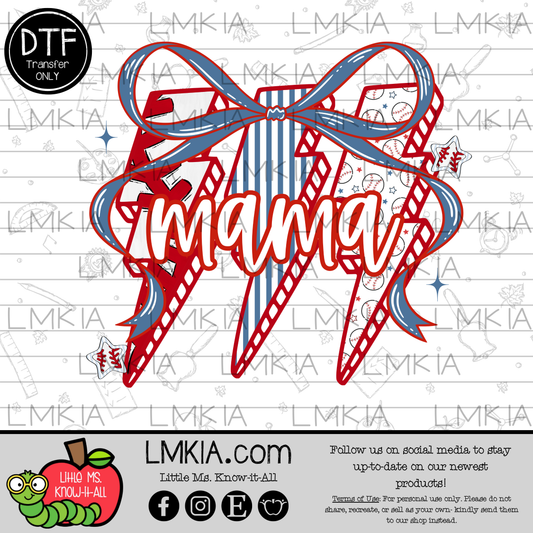 Baseball Mama Bolts DTF Transfer