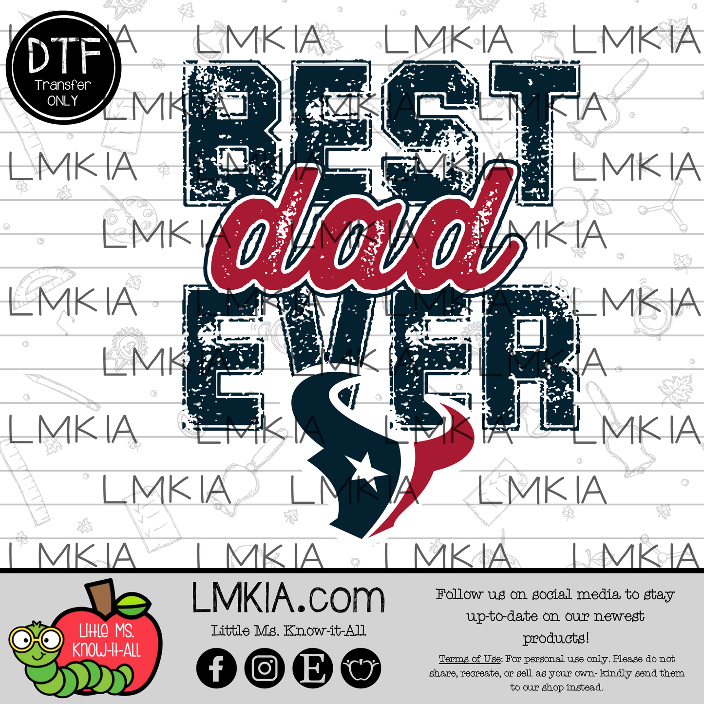 Best Dad Ever Football DTF Transfer