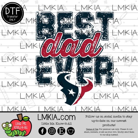 Best Dad Ever Football DTF Transfer