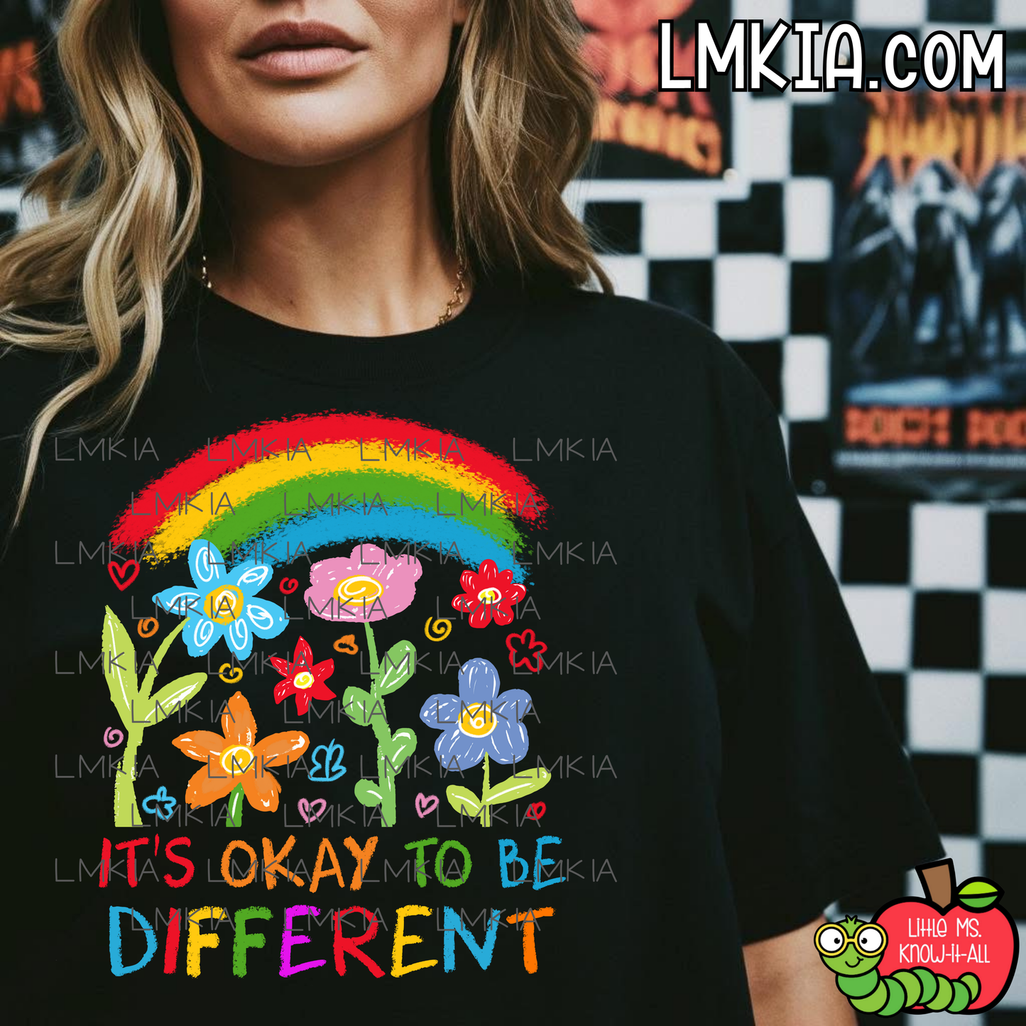 It's Okay to be Different Crayon Doodle T-Shirt