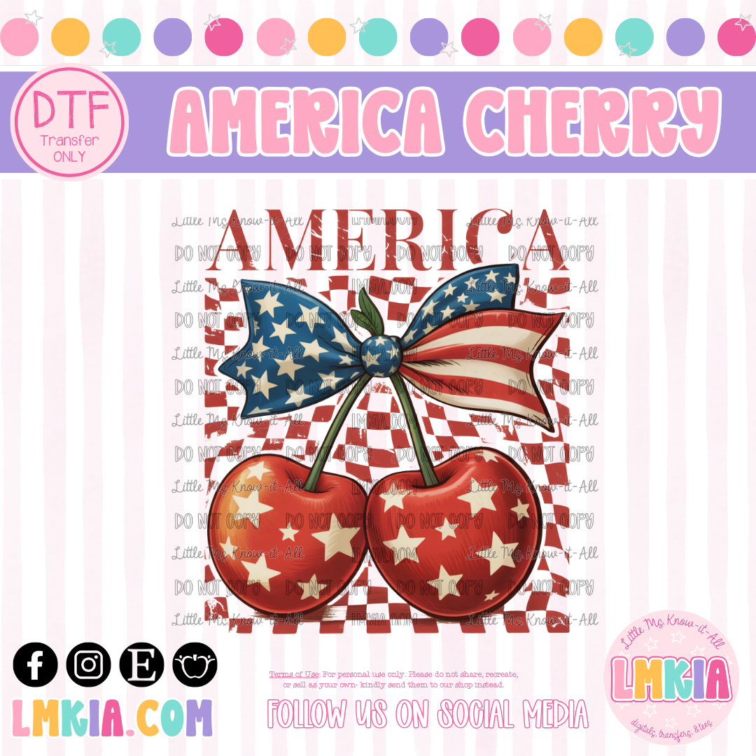 America Cherry DTF Transfer