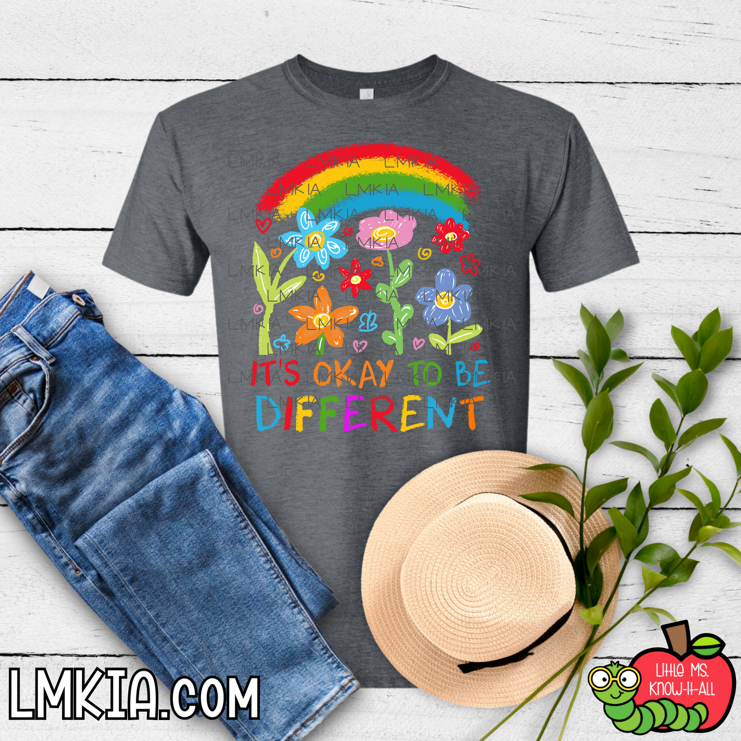 It's Okay to be Different Crayon Doodle T-Shirt