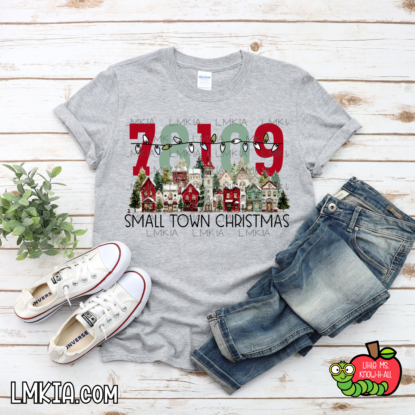 Custom Small Town Christmas Village T-Shirt