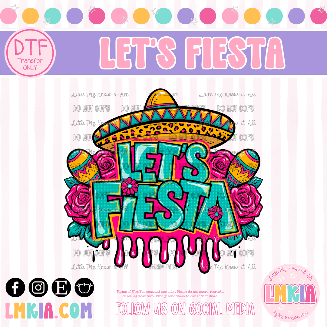 Let's Fiesta DTF Transfer