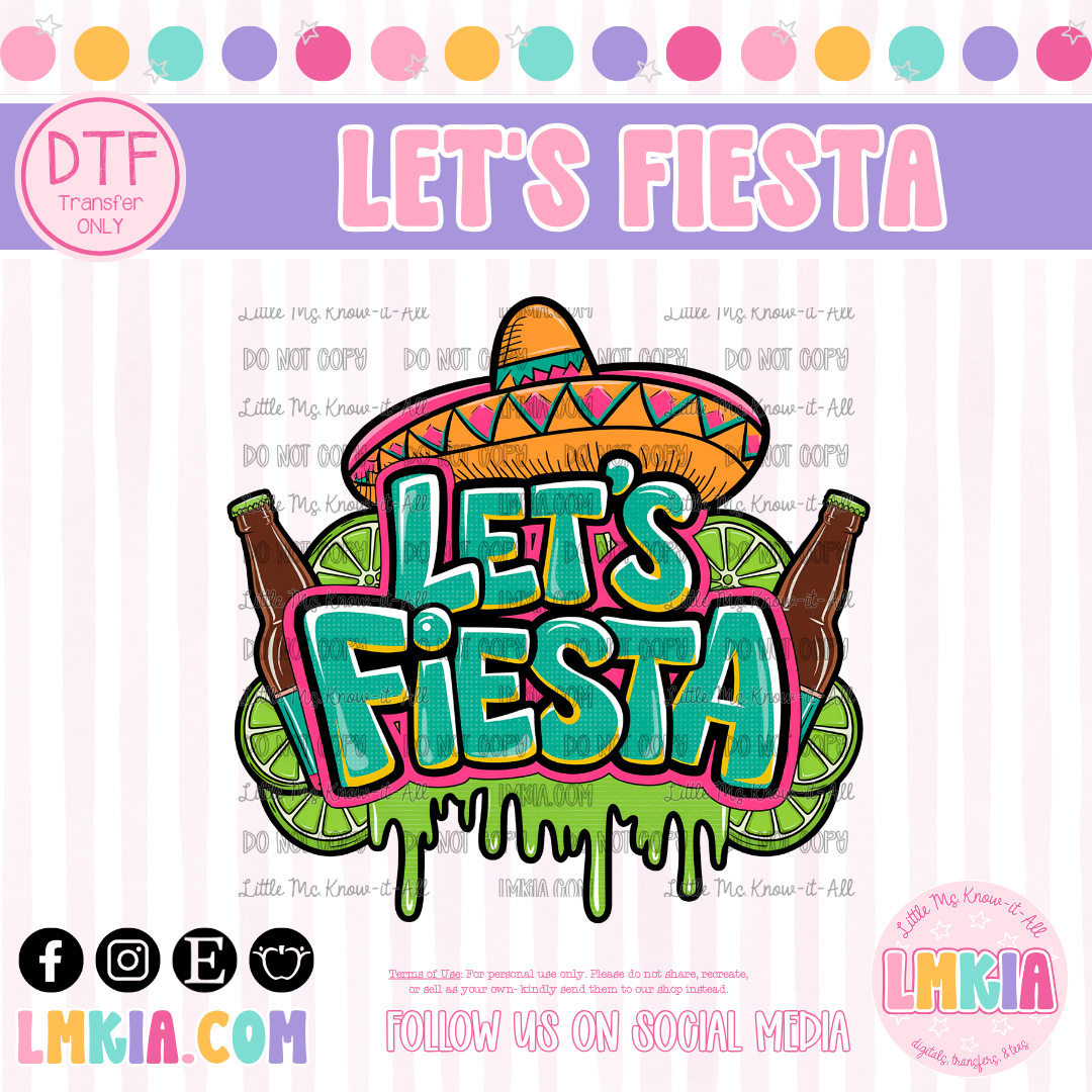 Let's Fiesta DTF Transfer