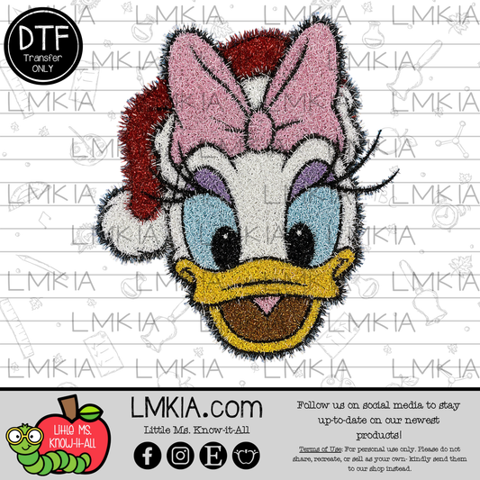 Tinsel Girl Duck Christmas DTF Transfer