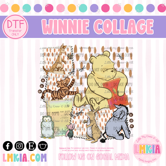Bear Collage DTF Transfer
